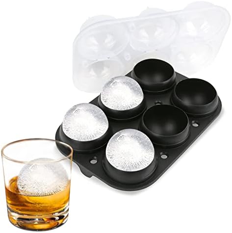Samuelworld Large Ice Ball Maker with Lid, 6 x 2.5 Inch Ice Balls