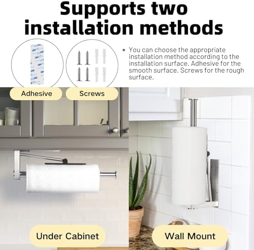 Under Cabinet Paper Towel Holder, One-Hand Tear