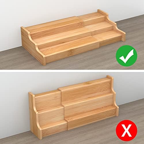 Spice Rack Cabinet Organizer, 3 Tier Bamboo