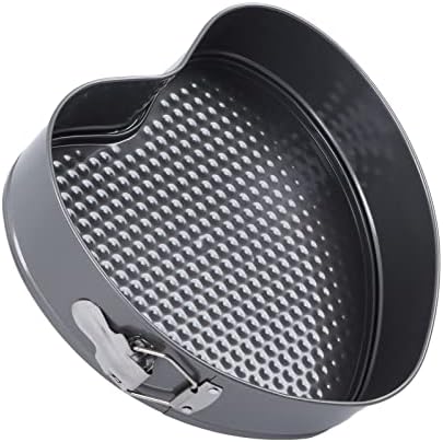 6pcs Heart Shaped Non Stick Springform Pan Set, Stainless Steel Baking