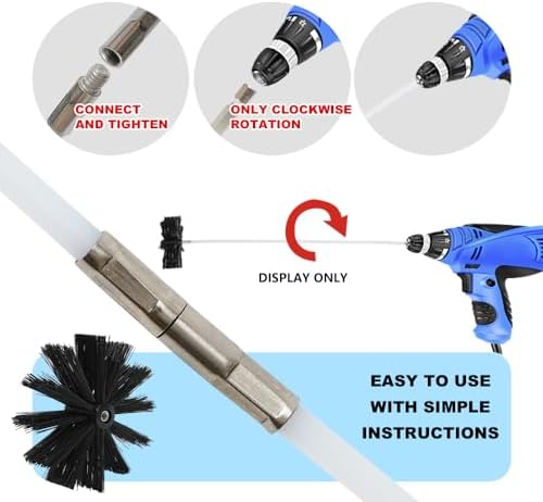 Particle Furnace Cleaning Brush, 4"/6" Brush,Chimney Brush,Dryer Vent