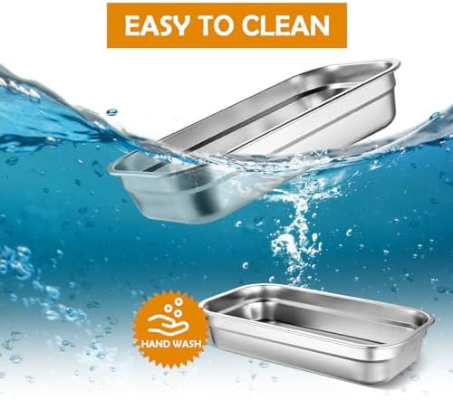 8 Pcs Stainless Steel Food Containers with Lids, 2.5 Inch Deep