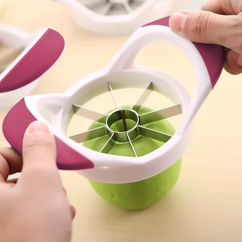 Upgrade 2 pack stainless steel apple slicer cutter slicers and corer