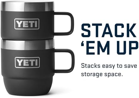 YETI Rambler 6 oz Stackable Mug, Stainless Steel, Vacuum Insulated