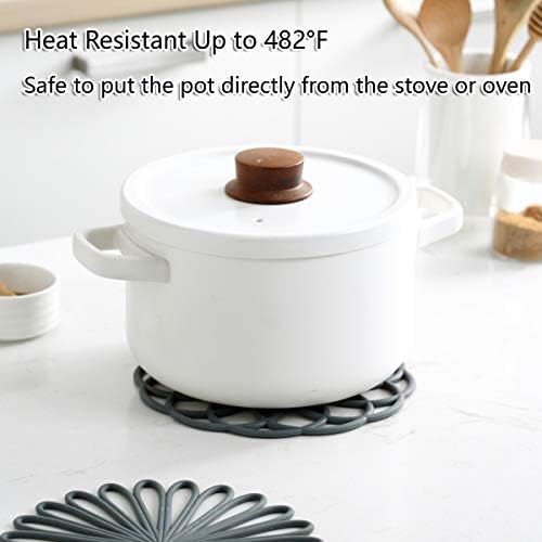 Set of 3 Silicone Trivet Mat - Hot Pot Holder Hot Pads for Table &