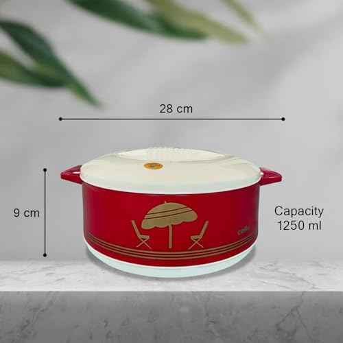Cello Chef Deluxe Insulated Hot Pot Casserole 1500, Maroon