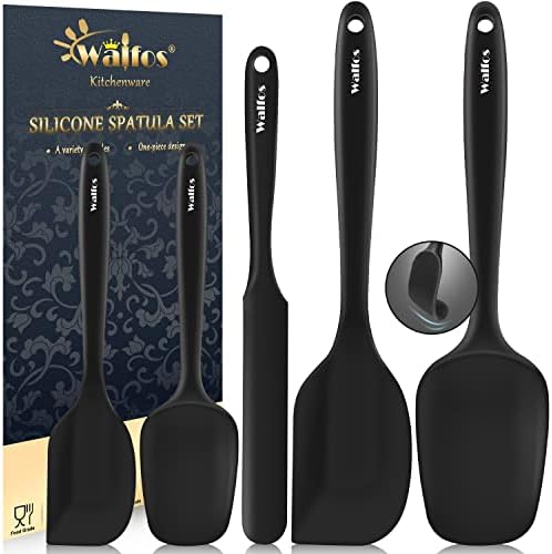 Walfos 600°F High Heat Resistant Silicone Spatula Set of 5- Food Grade