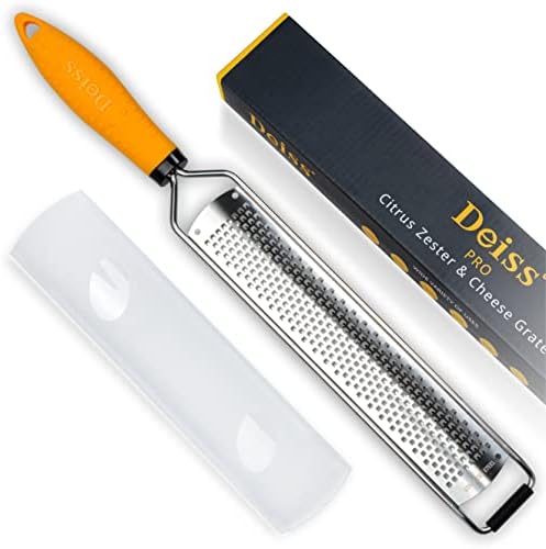 Deiss PRO Lemon Zester & Heavy Duty Grater - Parmesan, Garlic, Nutmeg