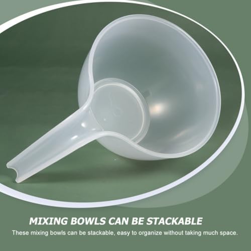 VOSAREA 3pcs Plastic Mixing Bowls with Handle, Stackable Deepened