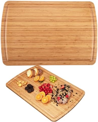 30" Extra Large Bamboo Cutting Boards for Kitchen, Wooden Chopping