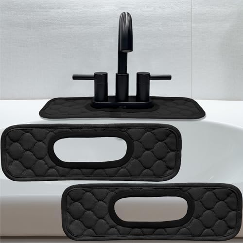 Bathroom Sink Splash Guard Oval-Hole Rectangle-Hole: AHA HOMEWARE
