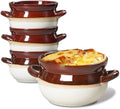 ONEMORE French Onion Soup Bowls, Oven Safe Soup Crocks with Handles