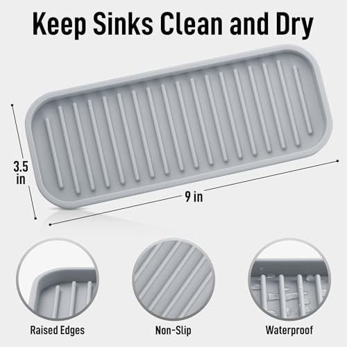 Zulay Kitchen (9x3.5in) Sponge Holder for Kitchen Sink - Flexible