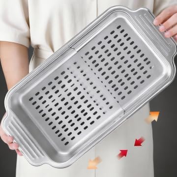 Extendable Colander 304 Stainless Steel Over Sink, 2 PCS