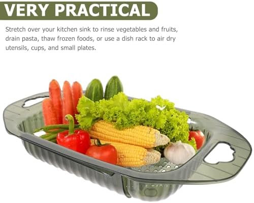 Sewroro Expandable Over-the-sink Colander Strainer Basket for Kitchen
