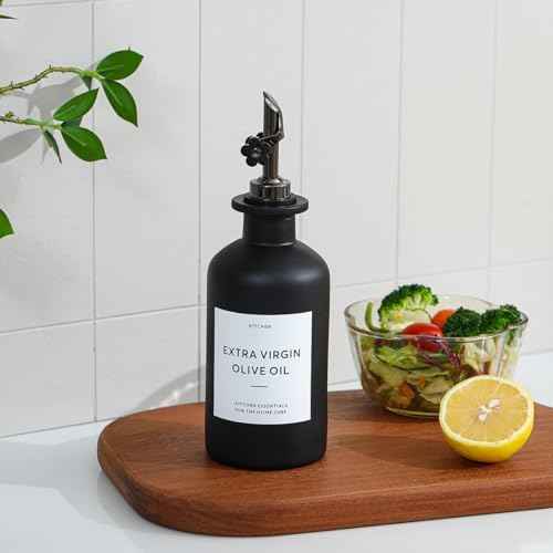 HOMCDALY 12 oz Glass Olive Oil Dispenser