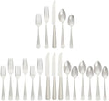 Amazon Basics 20-Piece Stainless Steel Flatware Set with Square Edge