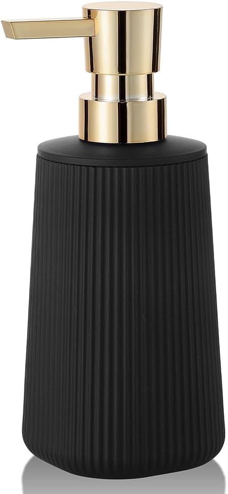 Small Soap Dispenser for Bathroom and Kitchen, Modern Farmhouse Striped Style by KellyHome