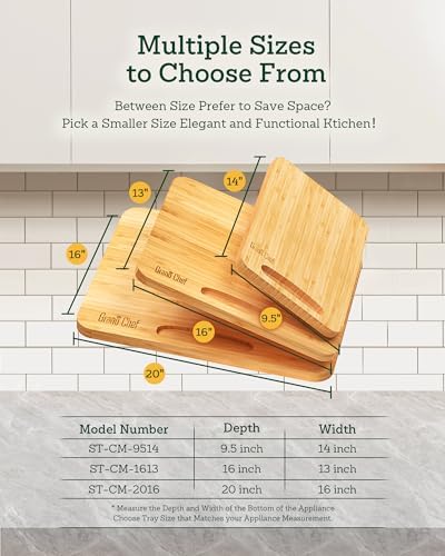 Bamboo Appliance Slider Tray, 20"D x 16"W