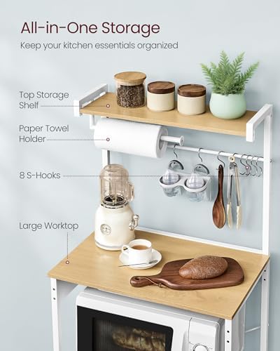 VASAGLE 4-Tier Kitchen Bakers Rack, 23.6-Inch Wide