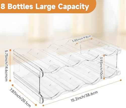 Stackable Water Bottle Organizer Large Compartment Water Bottle Holder