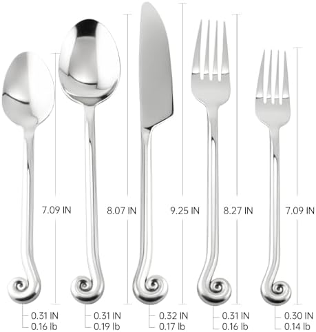 18/10 Stainless Steel Flatware, Silverware Set Combo with Musical Note