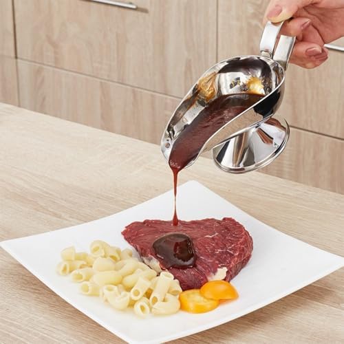 4 Packs Gravy Boat, 8 oz Stainless Steel Sauce Boat with Easy-Pour