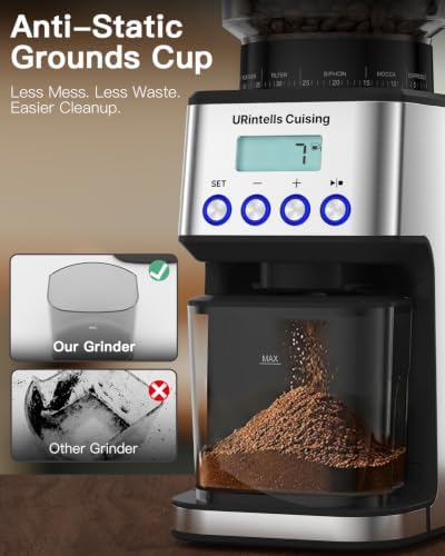 Burr Coffee Grinder, 51 Grind Settings for Espresso
