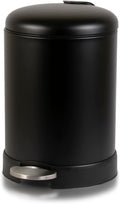Glad Small Trash Can, 1.2 Gallon | Round Stainless Steel Garbage Bin by GladTrashFoodStorage