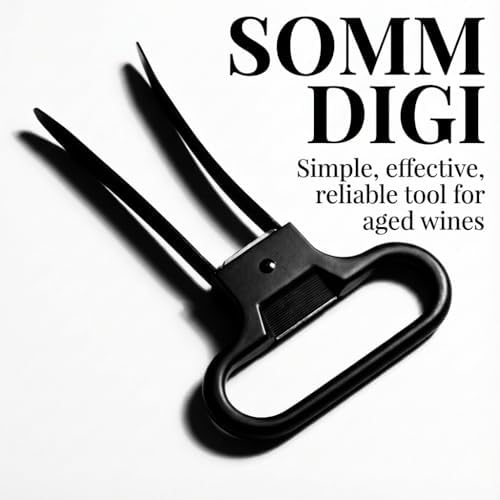 Sommelier Ah-So Wine Opener with Corkscrew & Gift Wine Disc