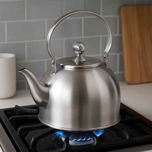 Creative Home Royal Tea Stainless Steel Kettle, 1.0 Quart
