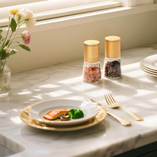 Vucchini Gold Salt and Pepper Grinder, Ceramic