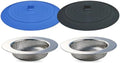 Seatery 4PCS Kitchen Sink Strainer Stopper Kit, Silicone, 4.5 Inch