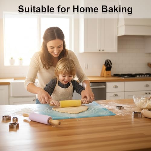 10-Pack 9" Kids Silicone Rolling Pins for Baking & Play