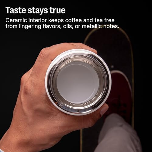 Fellow Carter Slide 16 oz Ceramic Lined Travel Coffee Mug, Stone Blue