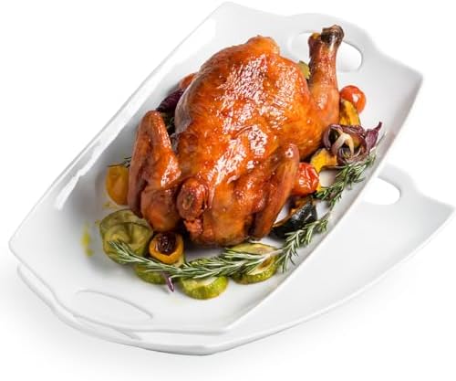 LAUCHUH Turkey Platter for Thanksgiving, 16 inch Serving Tray with