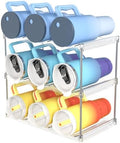 Yieach 3 Tier Stackable Water Bottle Holder for Cabinet and Pantry