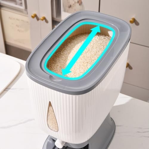 rice dispenser 22-pound, kitchen pantry household sealed