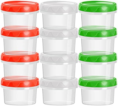 EONJOE 2oz Airtight Small Plastic Food Storage Containers with Lids