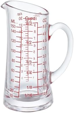 Ackers Glass Measuring Cup 5 Oz/150ml Shot Glass Measuring Cup with