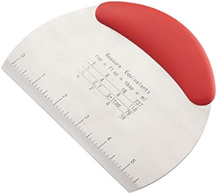 Pastry Scraper Chopper Pasta Pizza Dough Cutter With Measurement