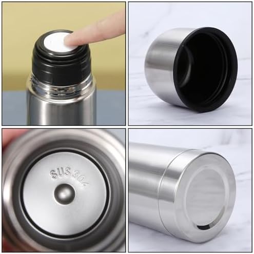 Insulated Thermal Bottle With Cup Stainless Steel Coffee Flask For Hot