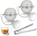 2Pcs Tea Ball for Loose Leaf Tea with Spoon, Fine Mesh Loose Leaf
