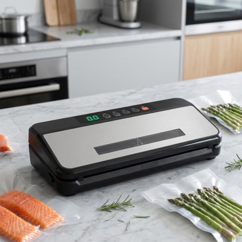 Vacuum Sealer Machine with Visual Window and Built-in Cutter