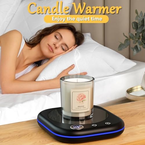Mug Warmer Upgraded,Coffee Mug Warmer for Desk LEDs Light 3 Temp
