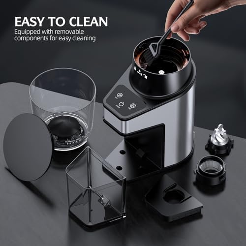 Burr Coffee Grinder Electric, LCD Touch Sceeen Coffee Bean Grinder