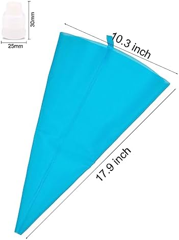 18 Inch Reusable Icing Bags 3-Pack Silicone Piping Bags, Large Pastry
