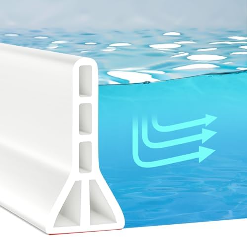 (Upgraded) BLAUESGAS 3” High Collapsible Shower Threshold Water Dam