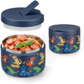 Pawtong 12oz Insulated Vacuum Food Jar with Buckle Lid Wide Mouth Soup