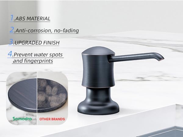 SAMODRA Sink Soap Dispenser, 12 OZ, Oil Rubbed Bronze